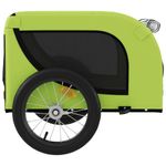 Petshop - Accesorii petshop - Culcusuri si custi - Genti si articole transport - Remorca bicicleta animale companie, verde/negru, oxford/fier - Infinity.ro