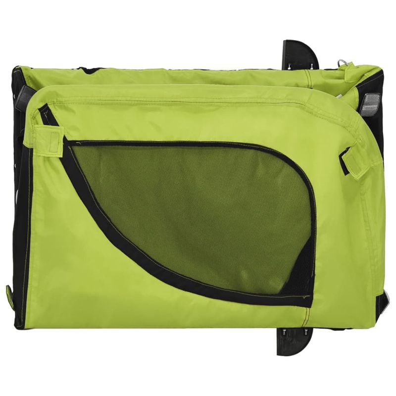 Petshop - Accesorii petshop - Culcusuri si custi - Genti si articole transport - Remorca bicicleta animale companie, verde/negru, oxford/fier - Infinity.ro