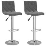 Casa si Gradina - Mobilier - Scaune si fotolii - Scaune - Scaune de bar, 2 buc., gri inchis, catifea - Infinity.ro