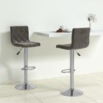Casa si Gradina - Mobilier - Scaune si fotolii - Scaune - Scaune de bar, 2 buc., gri inchis, catifea - Infinity.ro