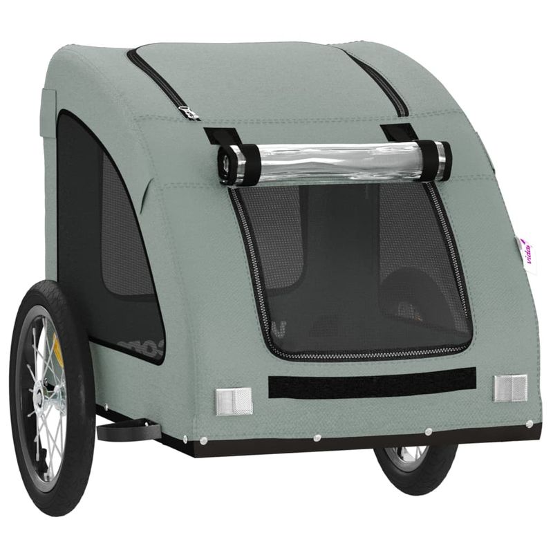Petshop - Accesorii petshop - Culcusuri si custi - Genti si articole transport - Remorca de bicicleta animale companie, textil oxford/fier, mărime 125x63x66 cm - Infinity.ro