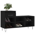 Casa si Gradina - Mobilier - Organizare si depozitare - Organizator incaltaminte - Pantofar, negru, 102x36x60 cm, lemn compozit - Infinity.ro