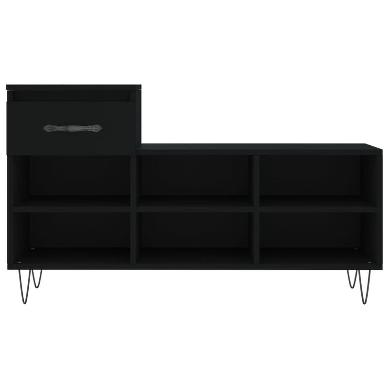 Casa si Gradina - Mobilier - Organizare si depozitare - Organizator incaltaminte - Pantofar, negru, 102x36x60 cm, lemn compozit - Infinity.ro