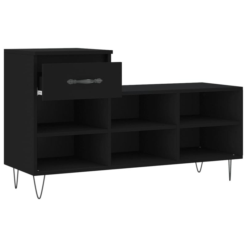 Casa si Gradina - Mobilier - Organizare si depozitare - Organizator incaltaminte - Pantofar, negru, 102x36x60 cm, lemn compozit - Infinity.ro