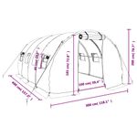 Casa si Gradina - Gradinarit si plante - Sere si solarii - Sera cu cadru din otel, alb, 12 m², 4x3x2 m - Infinity.ro