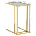 Casa si Gradina - Mobilier - Mese si birouri - Mese living - Masa laterala calculator negru 50x35x65 cm sticla transparenta - Infinity.ro