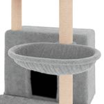 Petshop - Accesorii petshop - Jucarii animale - Ansambluri de joaca - Ansamblu de pisici, stalpi din funie sisal, gri deschis, 132 cm - Infinity.ro