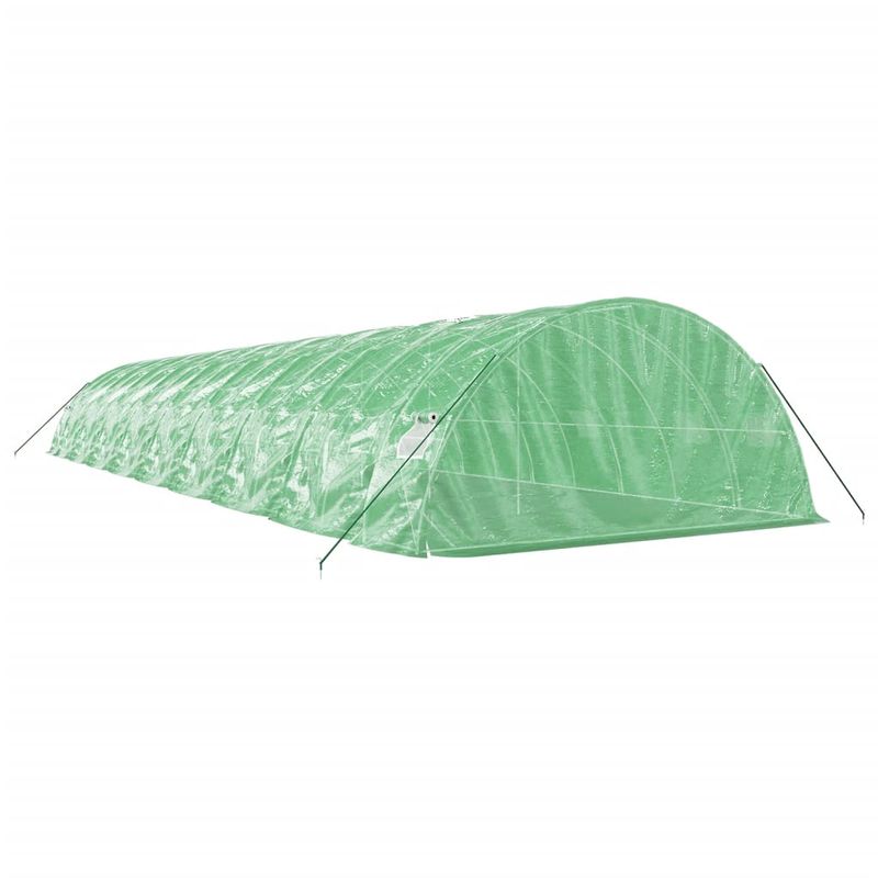Casa si Gradina - Gradinarit si plante - Sere si solarii - Sera cu cadru din otel, verde, 90 m², 18x5x2,3 m - Infinity.ro