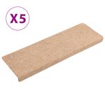 Casa si Gradina - Textile si covoare - Covoare - Covoare casa - Covorase scari, 5 buc., maro, 65x21x4 cm, cusatura punch - Infinity.ro