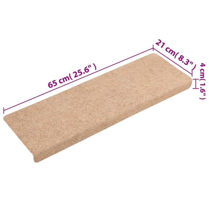 Casa si Gradina - Textile si covoare - Covoare - Covoare casa - Covorase scari, 5 buc., maro, 65x21x4 cm, cusatura punch - Infinity.ro