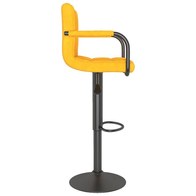 Casa si Gradina - Mobilier - Scaune si fotolii - Scaune - Scaune de bar, 2 buc., galben mustar, catifea - Infinity.ro