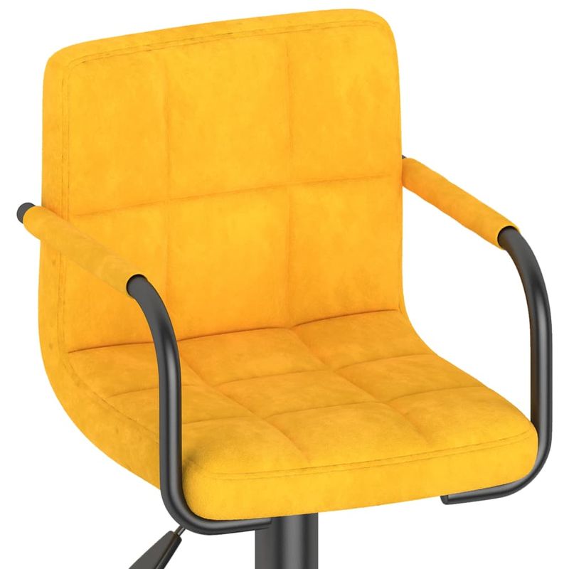 Casa si Gradina - Mobilier - Scaune si fotolii - Scaune - Scaune de bar, 2 buc., galben mustar, catifea - Infinity.ro