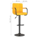 Casa si Gradina - Mobilier - Scaune si fotolii - Scaune - Scaune de bar, 2 buc., galben mustar, catifea - Infinity.ro