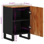 Casa si Gradina - Mobilier - Mobilier baie - Comode baie - Dulap de baie, 38x33x458 cm, lemn masiv reciclat - Infinity.ro