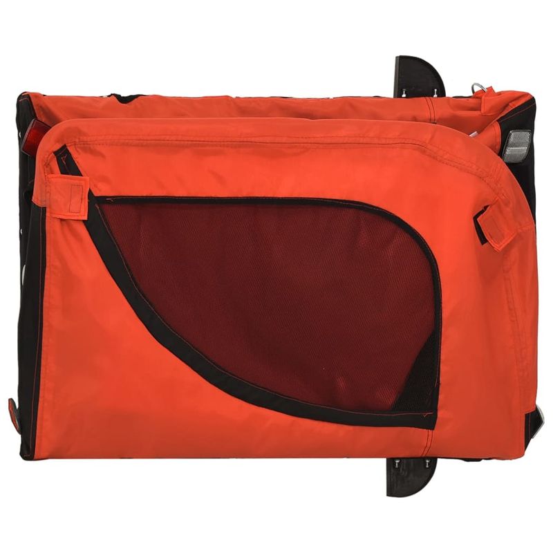 Petshop - Accesorii petshop - Culcusuri si custi - Genti si articole transport - Remorca bicicleta animale companie portocaliu/negru oxford/fier - Infinity.ro