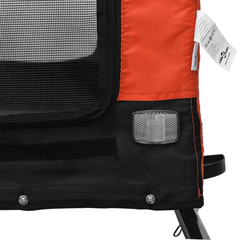 Petshop - Accesorii petshop - Culcusuri si custi - Genti si articole transport - Remorca bicicleta animale companie portocaliu/negru oxford/fier - Infinity.ro