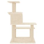Petshop - Accesorii petshop - Jucarii animale - Ansambluri de joaca - Ansamblu de pisici cu stalpi din funie de sisal, crem, 82,5 cm - Infinity.ro