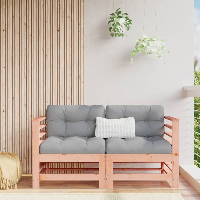 Casa si Gradina - Gradina si terasa - Mobilier exterior - Canapele si fotolii gradina - Canapele coltar cu perne, 2 buc., lemn masiv de pin - Infinity.ro
