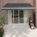 Casa si Gradina - Gradina si terasa - Umbrele si pavilioane - Umbrele - Copertina retractabila, antracit, 3,5x2,5 m, textil si aluminiu - Infinity.ro