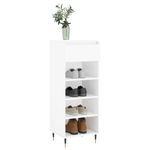 Casa si Gradina - Mobilier - Organizare si depozitare - Organizator incaltaminte - Pantofar, alb extralucios, 40x36x105 cm, lemn compozit - Infinity.ro