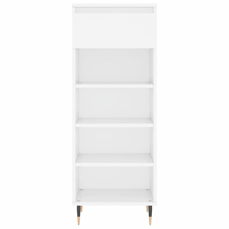 Casa si Gradina - Mobilier - Organizare si depozitare - Organizator incaltaminte - Pantofar, alb extralucios, 40x36x105 cm, lemn compozit - Infinity.ro