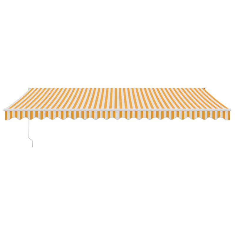 Casa si Gradina - Gradina si terasa - Umbrele si pavilioane - Umbrele - Copertina retractabila, galben/alb, 5x3 m, textil/aluminiu - Infinity.ro