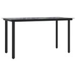 Casa si Gradina - Gradina si terasa - Mobilier exterior - Seturi mobila gradina - Set mobilier de gradina, 7 piese, negru, otel si textilena - Infinity.ro