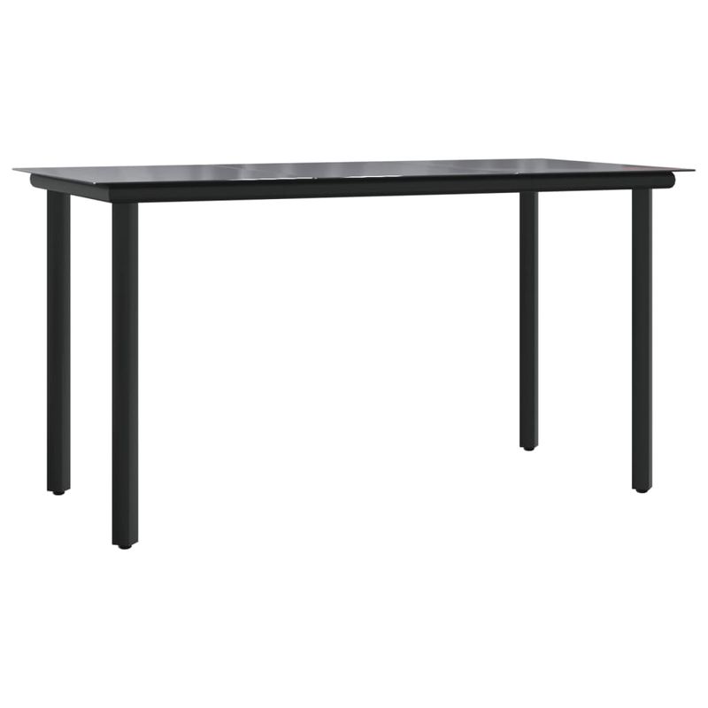 Casa si Gradina - Gradina si terasa - Mobilier exterior - Seturi mobila gradina - Set mobilier de gradina, 7 piese, negru, otel si textilena - Infinity.ro