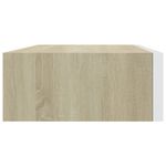 Casa si Gradina - Mobilier - Biblioteci si rafturi - Rafturi - Dulap de perete cu sertar, alb si stejar, 40x23,5x10 cm, MDF - Infinity.ro