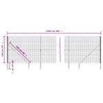 Casa si Gradina - Gradina si terasa - Garduri, panouri si accesorii - Gard plasa de sarma cu tarusi de fixare, antracit, 1,6x25 m - Infinity.ro