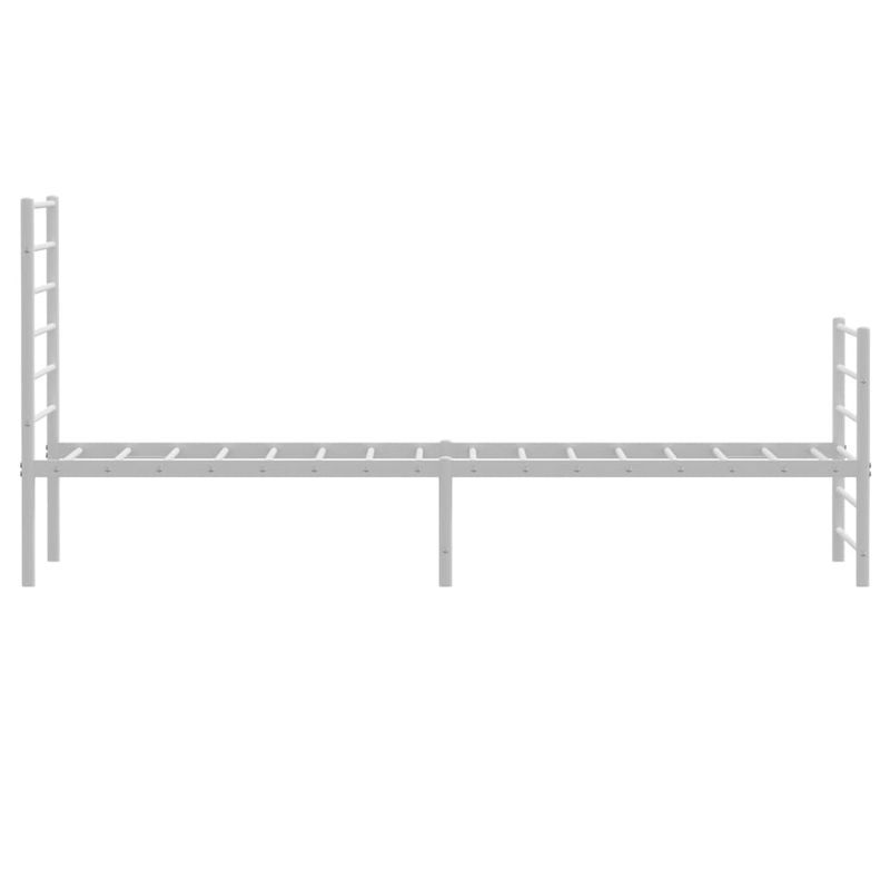 Casa si Gradina - Mobilier - Paturi si accesorii - Paturi - Cadru de pat metalic cu tablie de cap/picioare, alb, 100x190 cm - Infinity.ro