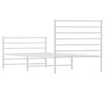 Casa si Gradina - Mobilier - Paturi si accesorii - Paturi - Cadru de pat metalic cu tablie de cap/picioare, alb, 100x190 cm - Infinity.ro