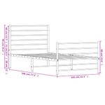 Casa si Gradina - Mobilier - Paturi si accesorii - Paturi - Cadru de pat metalic cu tablie de cap/picioare, alb, 100x190 cm - Infinity.ro