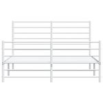 Casa si Gradina - Mobilier - Paturi si accesorii - Paturi - Cadru de pat metalic cu tablie, alb, 160x200 cm - Infinity.ro