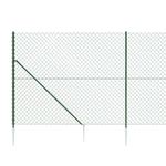 Casa si Gradina - Gradina si terasa - Garduri, panouri si accesorii - Gard plasa de sarma cu tarusi de fixare, verde, 0,8x25 m - Infinity.ro