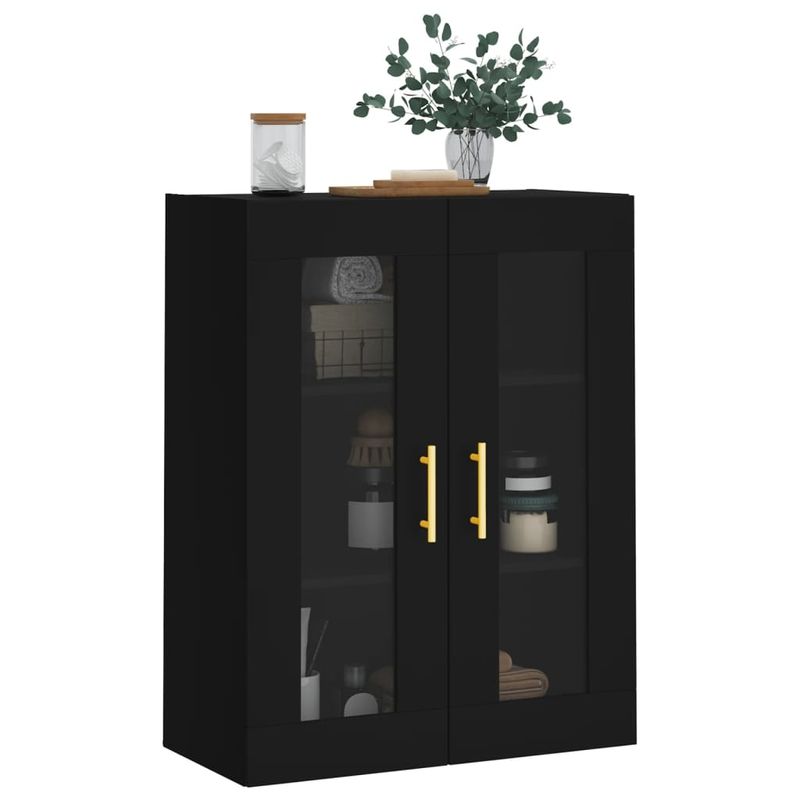 Casa si Gradina - Mobilier - Comode si corpuri - Comode - Dulap cu montaj pe perete, negru, 69,5x34x90 cm - Infinity.ro