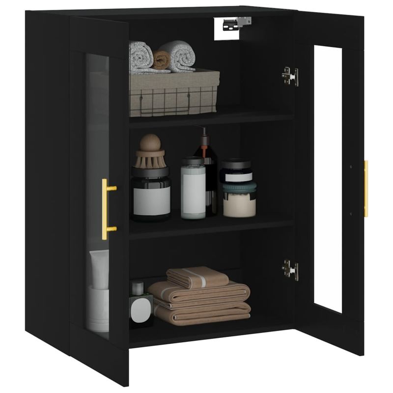 Casa si Gradina - Mobilier - Comode si corpuri - Comode - Dulap cu montaj pe perete, negru, 69,5x34x90 cm - Infinity.ro