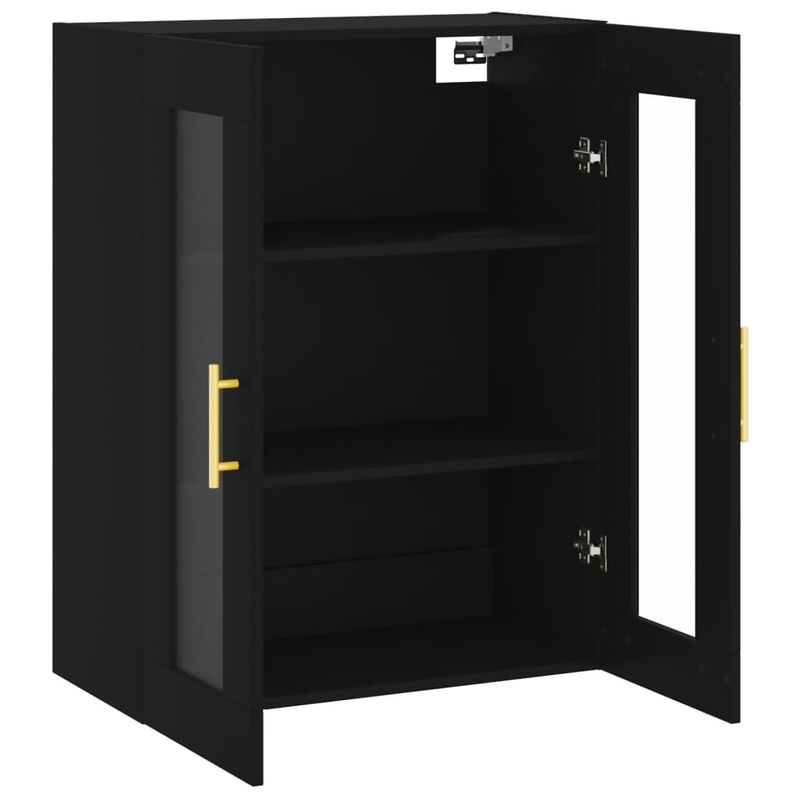 Casa si Gradina - Mobilier - Comode si corpuri - Comode - Dulap cu montaj pe perete, negru, 69,5x34x90 cm - Infinity.ro