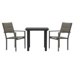 Casa si Gradina - Gradina si terasa - Mobilier exterior - Seturi mobila gradina - Set mobilier de gradina, 3 piese, negru, textilena si otel - Infinity.ro