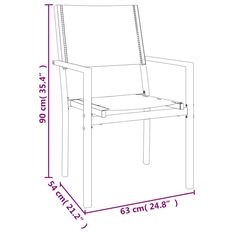 Casa si Gradina - Gradina si terasa - Mobilier exterior - Seturi mobila gradina - Set mobilier de gradina, 3 piese, negru, textilena si otel - Infinity.ro