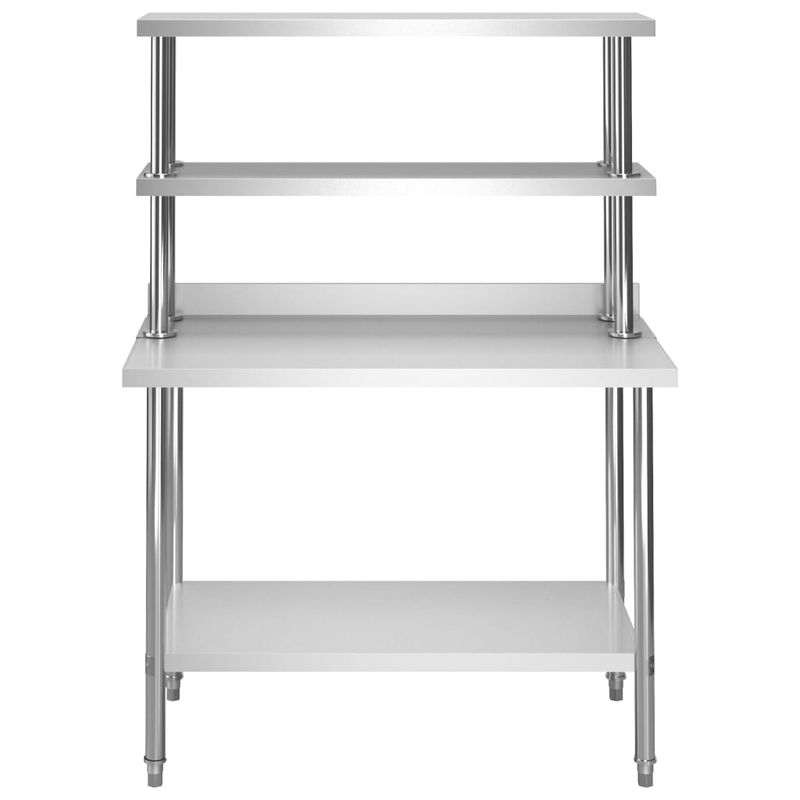 Casa si Gradina - Mobilier - Comode si corpuri - Corpuri bucatarie - Masa de lucru bucatarie, raft superior, 120x60x150 cm, otel - Infinity.ro