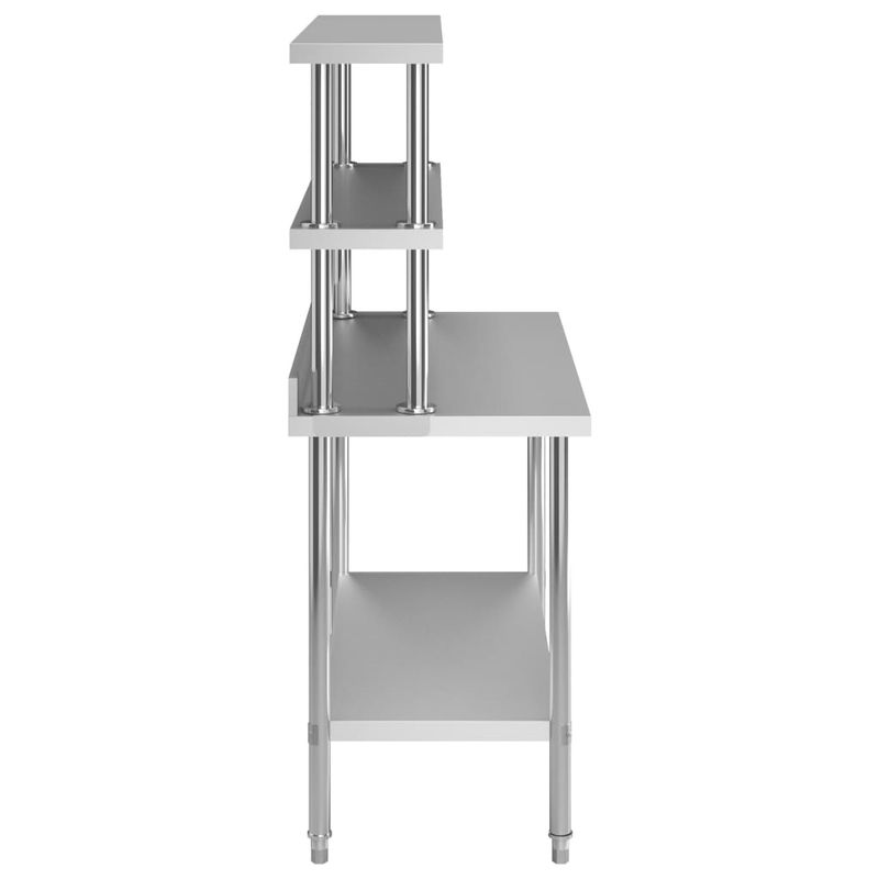Casa si Gradina - Mobilier - Comode si corpuri - Corpuri bucatarie - Masa de lucru bucatarie, raft superior, 120x60x150 cm, otel - Infinity.ro