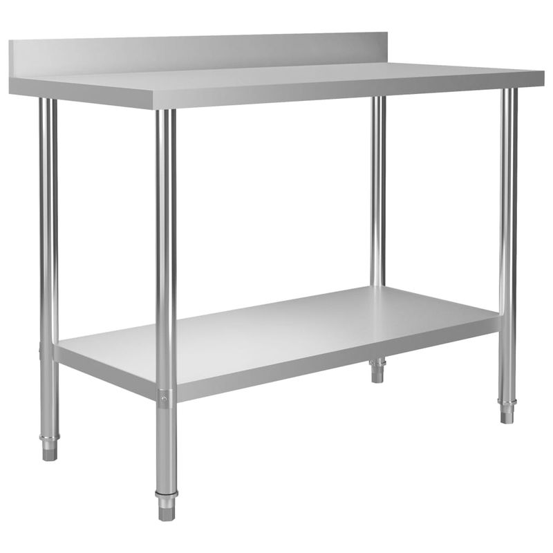 Casa si Gradina - Mobilier - Comode si corpuri - Corpuri bucatarie - Masa de lucru bucatarie, raft superior, 120x60x150 cm, otel - Infinity.ro