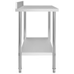 Casa si Gradina - Mobilier - Comode si corpuri - Corpuri bucatarie - Masa de lucru bucatarie, raft superior, 120x60x150 cm, otel - Infinity.ro