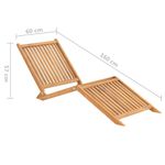 Casa si Gradina - Gradina si terasa - Mobilier exterior - Scaune si sezlonguri gradina - Sezlong, lemn masiv de tec - Infinity.ro