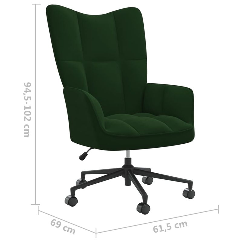 Casa si Gradina - Mobilier - Scaune si fotolii - Fotolii - Fotoliu de relaxare, verde inchis, catifea - Infinity.ro