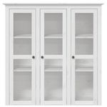 Casa si Gradina - Mobilier - Comode si corpuri - Comode - Dulap cu usi din sticla „BODO”, alb, lemn masiv de pin - Infinity.ro