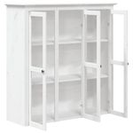 Casa si Gradina - Mobilier - Comode si corpuri - Comode - Dulap cu usi din sticla „BODO”, alb, lemn masiv de pin - Infinity.ro