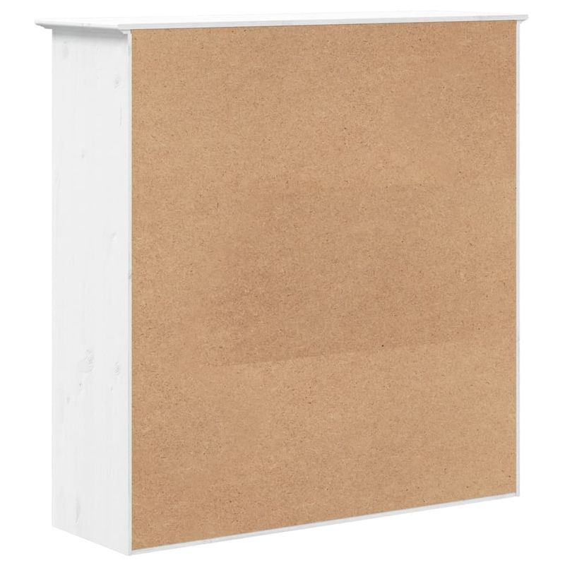 Casa si Gradina - Mobilier - Comode si corpuri - Comode - Dulap cu usi din sticla „BODO”, alb, lemn masiv de pin - Infinity.ro