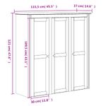 Casa si Gradina - Mobilier - Comode si corpuri - Comode - Dulap cu usi din sticla „BODO”, alb, lemn masiv de pin - Infinity.ro